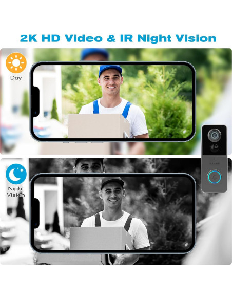 Cámara de Timbre Inalámbrica Genérico J9 2K HD con Timbre