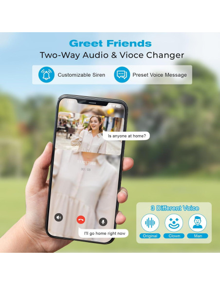 Cámara de Timbre Inalámbrica Genérico J9 2K HD con Timbre