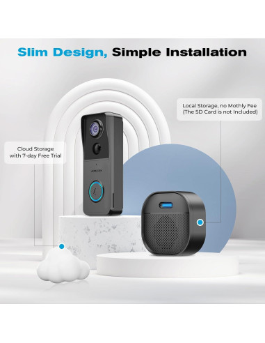 Cámara de Timbre Inalámbrica Genérico J9 2K HD con Timbre