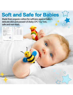 Sonajeros de Muñeca y Calcetines para Bebés 0-12 Meses 2