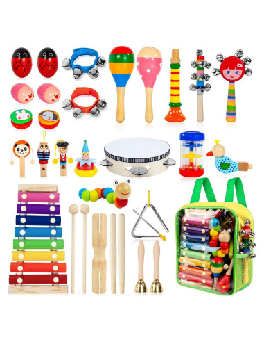 Conjunto de Instrumentos Musicales Taimasi 33Pcs para Niños