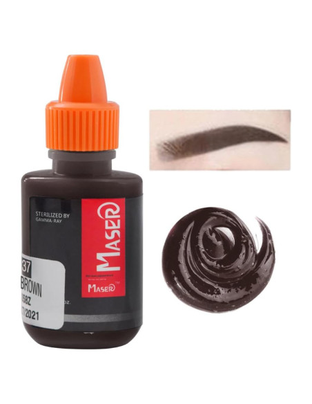 Tinta de Pigmento para Microblading 10ml Marrón Negro Orgánica