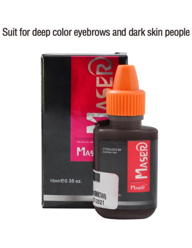 Tinta de Pigmento para Microblading 10ml Marrón Negro Orgánica