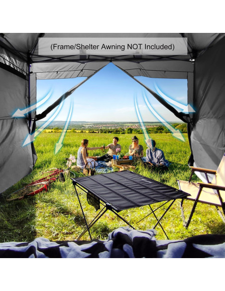 Paredes Laterales KAMPKEEPER para Carpa 10x10m - Negro Paredes Laterales KAMPKEEPER para Carpa 10x10m - Negro