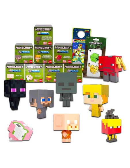 Toppers de Pastel Minecraft 8 Figuras - Decoración Fiesta Niños
