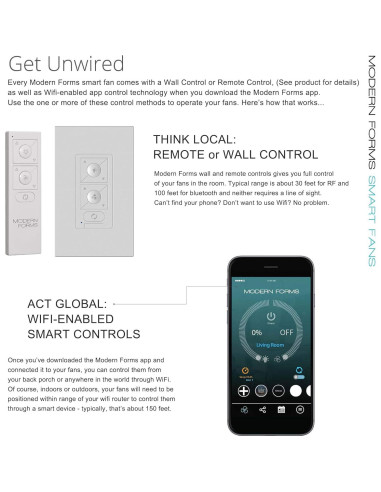 Ventilador de Techo Modern Forms FR-W1815-60L27GHWG 60" Grafito