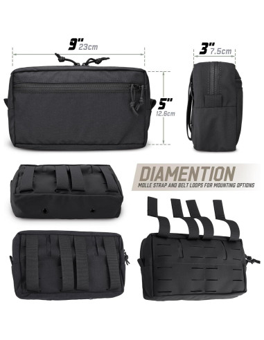 Bolsa Administrativa Molle WYNEX GP Táctica 23x12.6x7.5cm