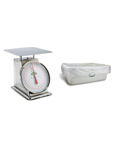 Balanza Mecánica LEM de Acero Inoxidable 20.32 cm + Forros 25-Cuenta
