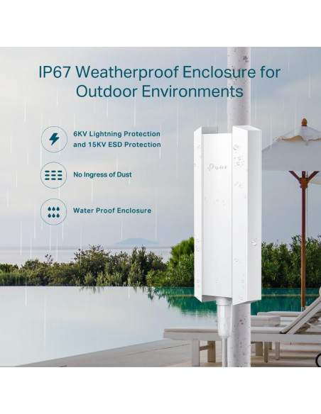 Punto de Acceso WiFi 6 TP-Link EAP610-Outdoor Doble Banda