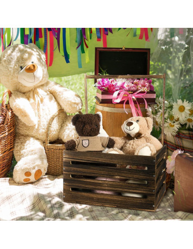 Caja de Madera para Baby Shower Suzile 41x30x20 cm Color Nogal