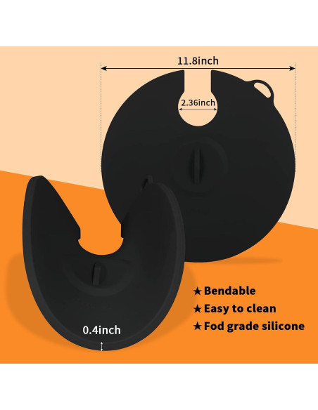 Tapa de Silicona para Cocción Sous Vide Hescred 30 cm Negra