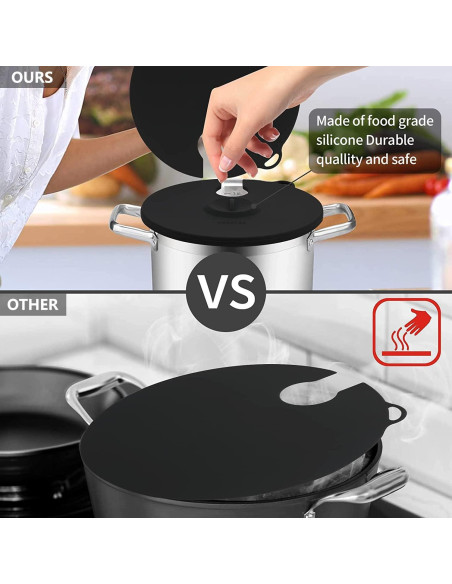 Tapa de Silicona para Cocción Sous Vide Hescred 30 cm Negra