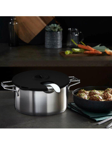 Tapa de Silicona para Cocción Sous Vide Hescred 30 cm Negra