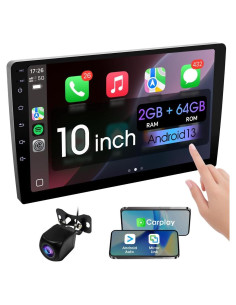 Estéreo de coche Haudio 10.1" Doble Din CarPlay Android Auto