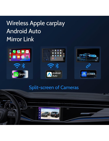 Estéreo de coche Haudio 10.1" Doble Din CarPlay Android Auto