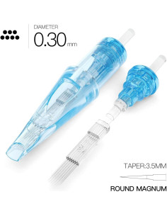 Cartuchos de Tatuaje MAST TATTOO 20Pcs Agujas Magnum 1007RM 2