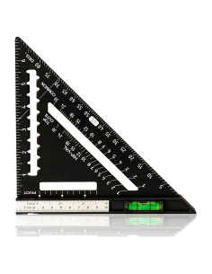 Escuadra de 17.8 cm Beslands con Nivel y Regla de Acero Inoxidable