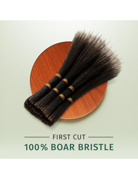 Cepillo de Cabello de Cerda de Jabalí SHASH 20.6x3.8cm Negro