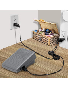 Pedal y Cable de Alimentación para Máquina de Coser Brother 2