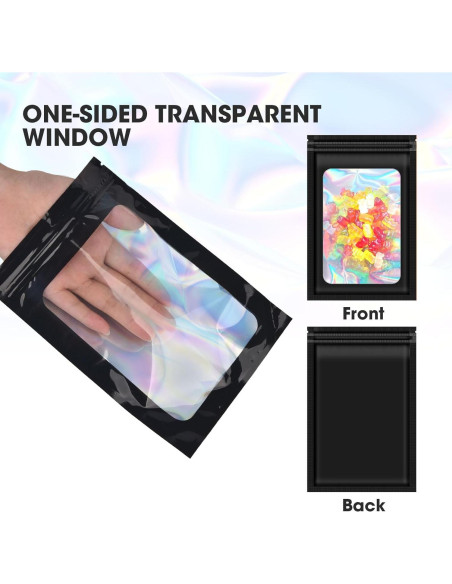 120 Bolsas Mylar Reutilizables Olores ODDIER 6.7x9.7cm Holográficas 120 Bolsas Mylar Reutilizables Olores ODDIER 6.7x9.7cm Holográficas