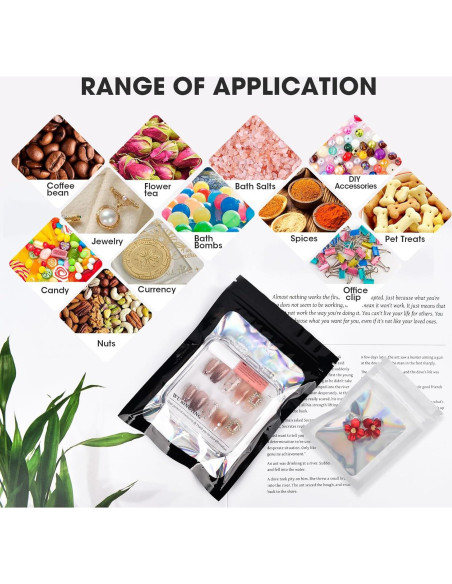 120 Bolsas Mylar Reutilizables Olores ODDIER 6.7x9.7cm Holográficas 120 Bolsas Mylar Reutilizables Olores ODDIER 6.7x9.7cm Holográficas