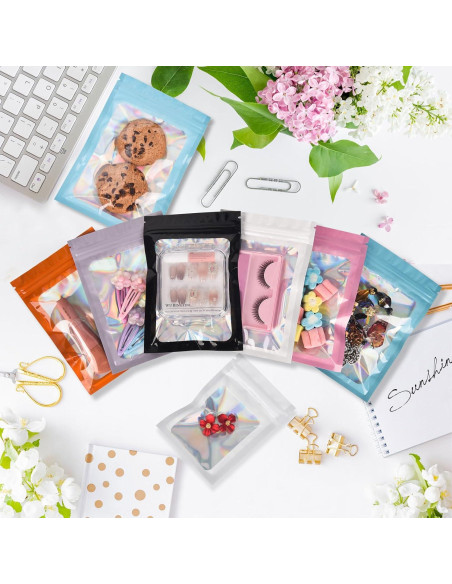 120 Bolsas Mylar Reutilizables Olores ODDIER 6.7x9.7cm Holográficas 120 Bolsas Mylar Reutilizables Olores ODDIER 6.7x9.7cm Holográficas