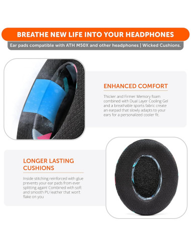 Almohadillas de Gel Enfriamiento WC Freeze - Compatibles HyperX, Steelseries, ATH M50X