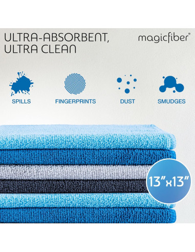 Paño de limpieza de microfibra MagicFiber - Paquete de 12, 33x33cm