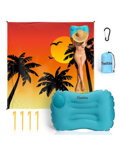 Manta de Playa Thallike Impermeable 200x210 cm con Almohada