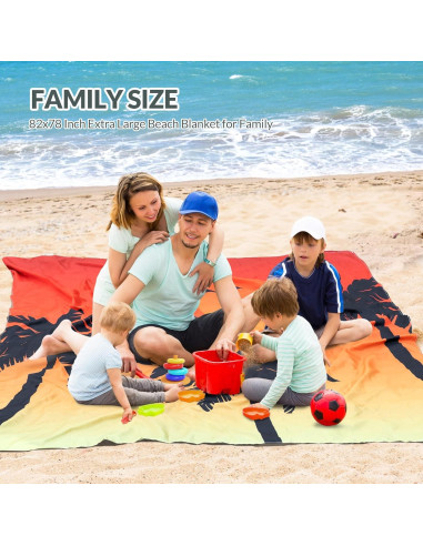 Manta de Playa Thallike Impermeable 200x210 cm con Almohada