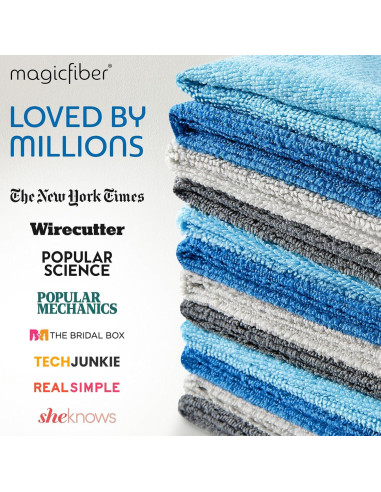Paño de limpieza de microfibra MagicFiber - Paquete de 12, 33x33cm