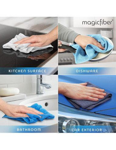 Paño de limpieza de microfibra MagicFiber - Paquete de 12, 33x33cm