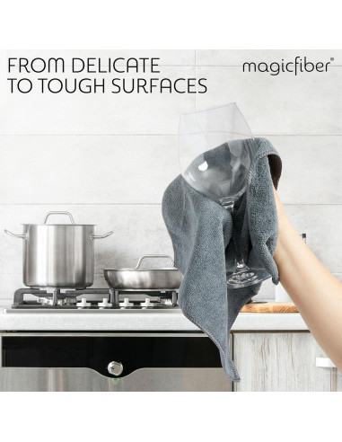 Paño de limpieza de microfibra MagicFiber - Paquete de 12, 33x33cm