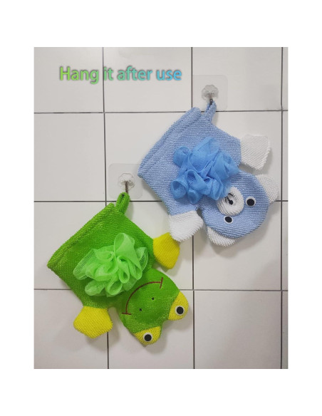 Guantes de baño para niños COHEXA Oso Rana 2 paquetes