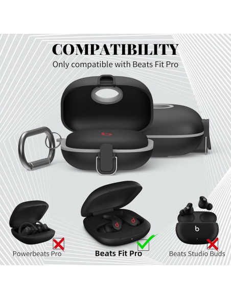 Funda de bloqueo WOFRO para Beats Fit Pro - TPU Negro