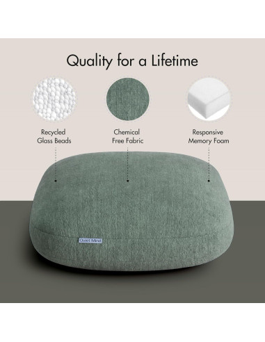 Almohada con peso Quiet Mind Pequeña 2.72 kg Verde Agave