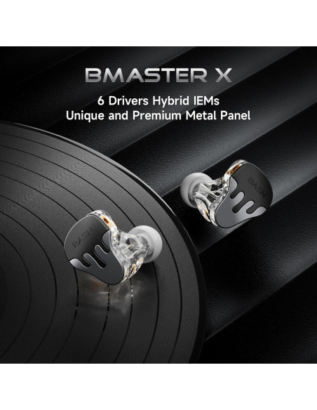 Auriculares In-Ear BASN BmasterX 6 HiFi con Aislamiento de Ruido