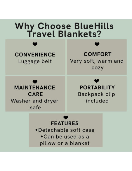 Manta de Viaje Beige BlueHills con Almohada y Clip de Mochila
