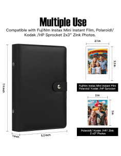 Álbum de Fotos 156 Bolsillos Veicevol para Fujifilm Polaroid 2