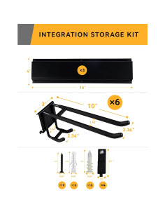 Organizador de Herramientas de Jardín YOUNITA 121.92 cm 6 Ganchos 2