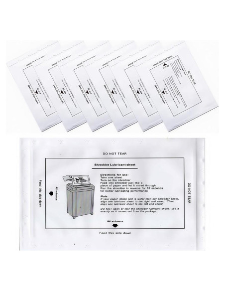 Hojas de Lubricante para Trituradoras ZUMVIVIN - Paquete de 6