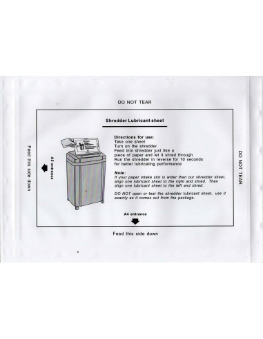 Hojas de Lubricante para Trituradoras ZUMVIVIN - Paquete de 6