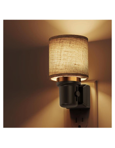 Luz Nocturna LED Enchufable LOHAS Cilindro Tela 0-100LM