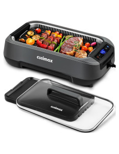 Parrilla Eléctrica Sin Humo CUSIMAX 1500W Interior Antiadherente