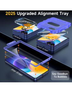 Protector de Pantalla YWXTW para Samsung Galaxy Z Flip 7 - 4Pcs EPU + 2Pcs Cristal Templado 2