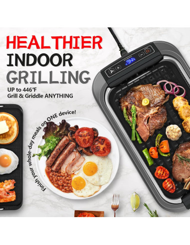 Parrilla Eléctrica Sin Humo CUSIMAX 1500W Interior Antiadherente