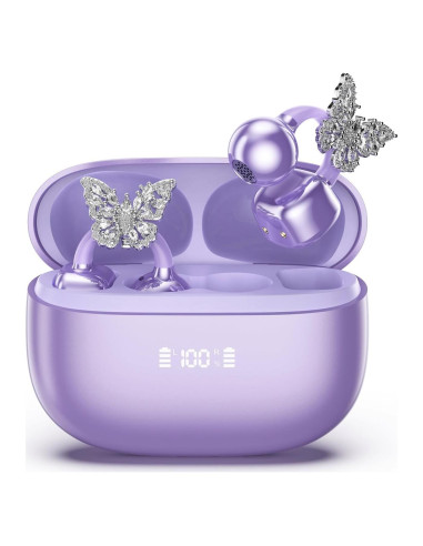 Auriculares Inalámbricos PAXA Clipbuds714 Morado 50H Bluetooth 5.4