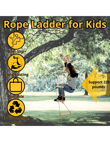 Escalera de Cuerda ISOP 2 m para Niños - Accesorios de Juego