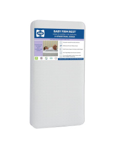 Colchón para Cuna Sealy Baby Firm Rest 2 Etapas Antibacteriano 132x71cm