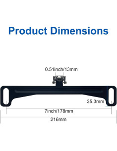 Soporte de Cámara de Visión Trasera Universal Negro 02 2